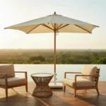 شماسي كافيهات خشب زان أحمر 3×3 متر