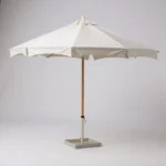 ⁦شمسية حديقة خشب زان مدورة 3×3 متر⁩ - الصورة ⁦3⁩