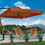 شمسية بحر للبيع 3.5×3.5 أورانج | شمسيات حدائق جانبية متينة