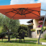 شمسية كبيرة 3.5×3.5 أورانج | شمسيات حدائق جانبية عالية الجودة