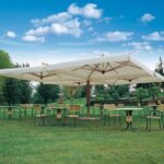 شمسية كبيرة 7×7 ستيل – شماسي كافيهات باللون الأبيض