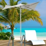 ⁦شمسية بحر ستيل بعمود 50 مم وقماش Black Out⁩ - الصورة ⁦3⁩