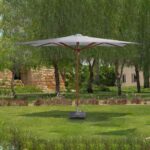 شمسيات خشب زان روماني بيضاء | شماسي بقاعدة رخام