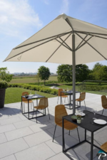 ⁦شماسي كافيهات معدنية 5.5×5.5 متر | شماسي خارجية تغطية واسعة⁩ - الصورة ⁦18⁩