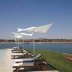 شمسية بحر ستيل بعمود 50 مم وقماش Black Out