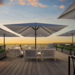 شماسي كافيهات 3.5×3.5 متر | شماسي خارجية صناعية ثقيلة